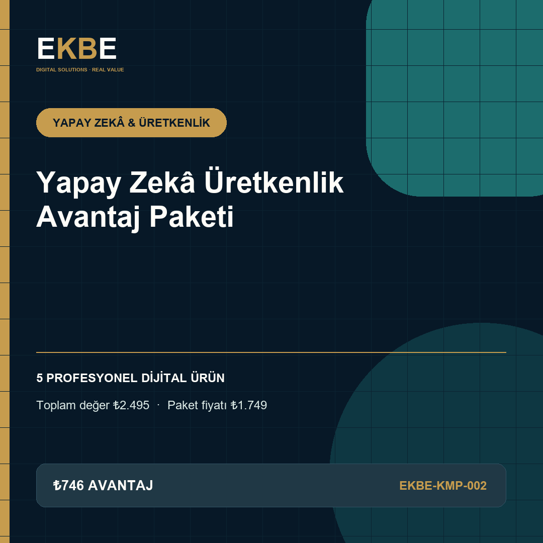 Yapay Zekâ Üretkenlik Avantaj Paketi kapak görseli